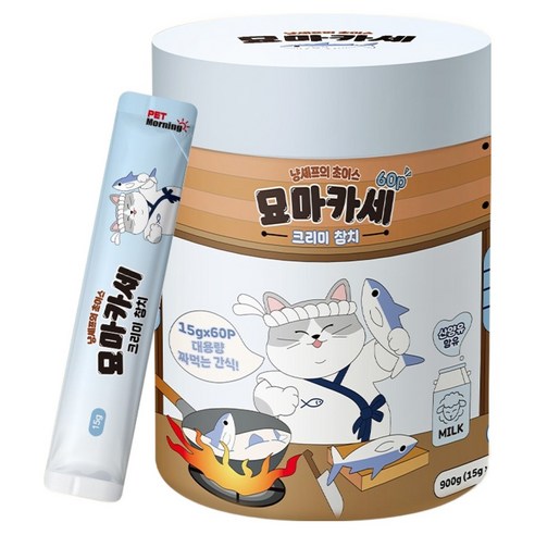 펫모닝 묘마카세 크리미 참치 간식 15g x 60p, 1개, 900g, 참치맛
