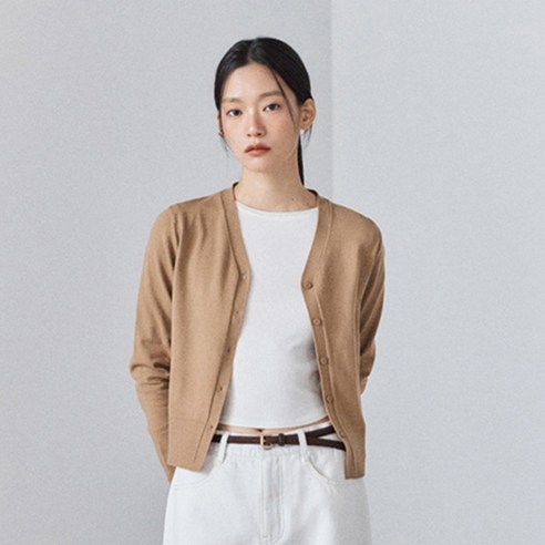 미쏘 여성용 에센셜 V넥 가디건