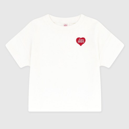 케어베어 아동용 하트로고 데일리 반팔 티셔츠