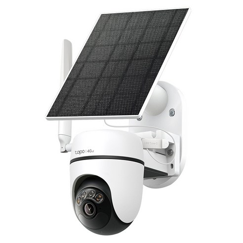 티피링크 2K 3MP 회전형 4G LTE 보안 카메라 실외용 태양광 패널 키트, 1개, Tapo C615G KIT