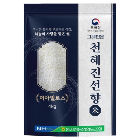 그레인온 천혜진선향 쌀, 상등급, 1개, 4kg