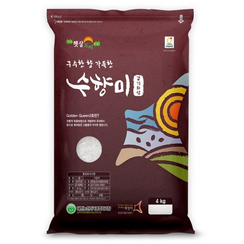 수향미 골든퀸 3호 백미 특등급, 4kg, 1개