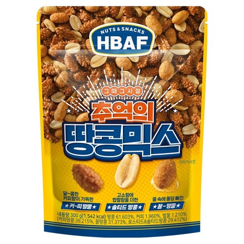 바프 추억의 땅콩믹스, 300g, 1개