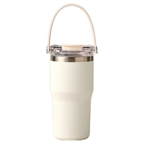 모던하우스 TO GO 휴대하기 편리한 대용량 핸들 텀블러, 크림, 600ml, 1개