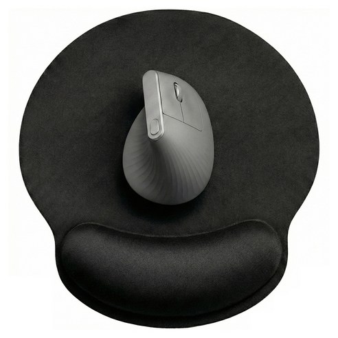 누아트 논슬립 메모리폼 생활방수 마우스패드 230 x 250 x 4 mm, 블랙, 1개