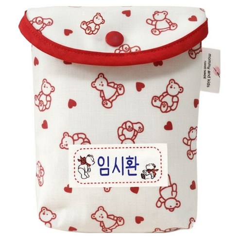 슈슈룸 어린이집 유치원 방수 약파우치, 레드베어
