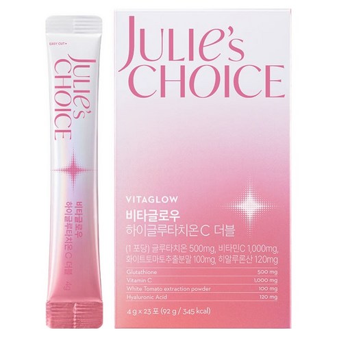 줄리스초이스 마시는 글루타치온 히알루론산 고함량 화이트토마토 비타글로우 하이글루타치온 C 더블 23p, 1개, 23회분