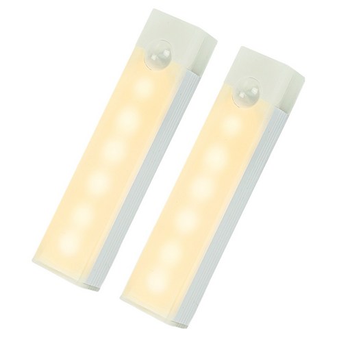 캥거 충전형 LED 조명 베란다 현관 센서등 10cm, 웜화이트, 2개