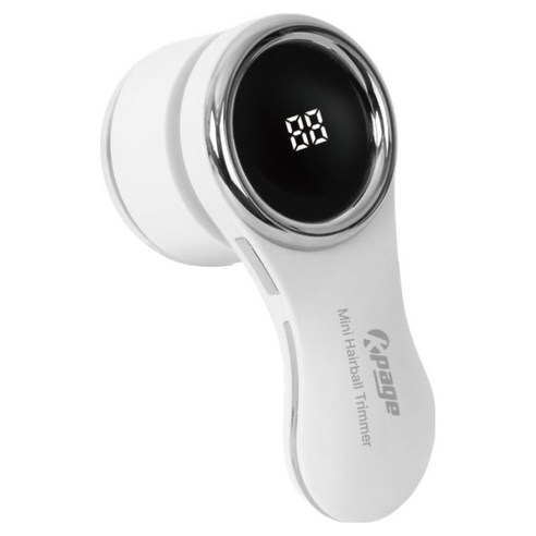 케이페이지 충전식 USB C타입 6중날 LED디스플레이 고속회전 보풀 제거기, 화이트, KLR-10S