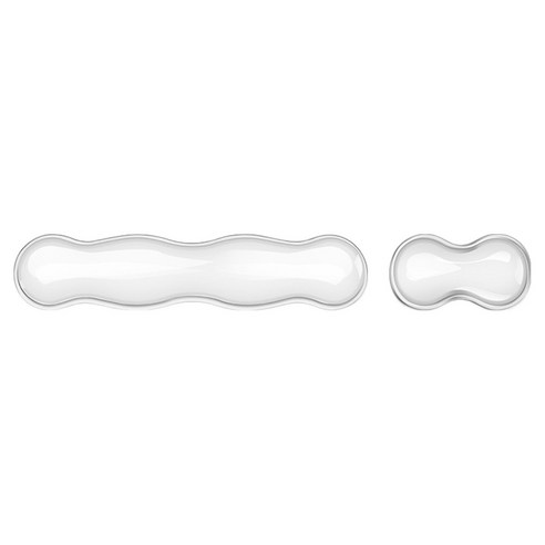 다다랜드 쿨 말랑 실리콘 키보드 손목 받침대 + 마우스 손목 받침대 세트 기본, 투명, 1세트