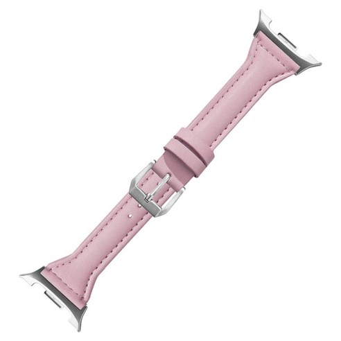 젤리타이거 스마트워치 슬림 가죽 밴드 스트랩 40 / 44 / 46mm, 베이비핑크, 1개