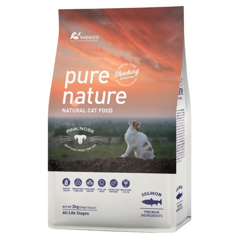 퓨어네이쳐 전연령 고양이 건식사료, 2kg, 연어, 1개 2kg, 연어, 1개