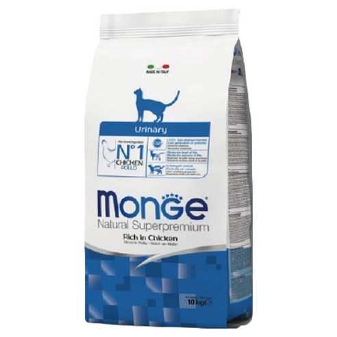 몬지 어덜트 고양이 내추럴 슈퍼프리미엄 유리너리 케어 리치 인 치킨 건식사료, 닭, 10kg, 1개