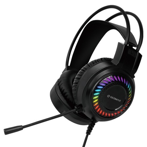 지오맥스 USB 7.1채널 게이밍 유선 고감도 마이크 헤드셋, 블랙, GM-GH1500