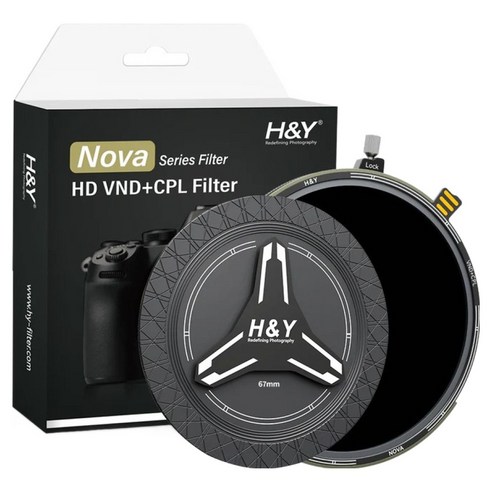 에이치앤와이 HD NOVA 가변 ND3-32 + CPL 슬림 필터 67mm 세트, 1세트