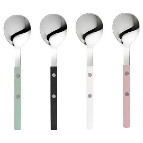 보겐 미네뜨 티스푼 4종 세트, 1세트, 멜론 + 블랙 + 화이트 + 핑크