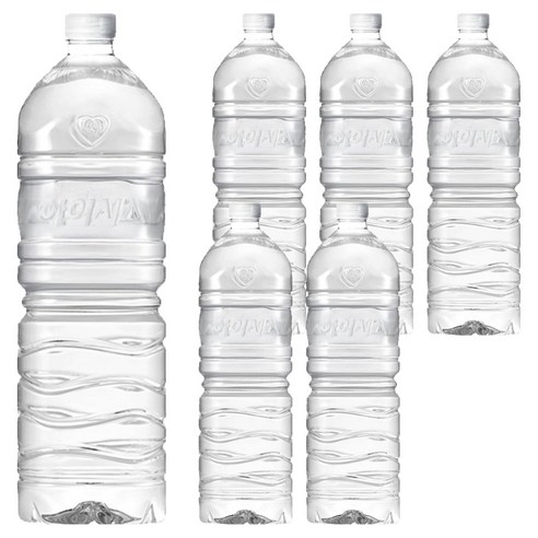 아이시스 음료 화이트캡 무라벨, 2L, 6개