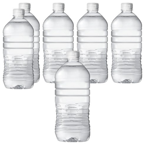 아이시스 생수 화이트캡 무라벨, 1L, 6개