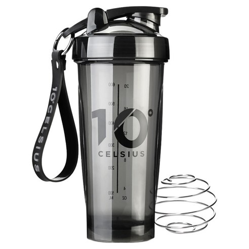 10도씨 트라이탄 블렌딩 쉐이커보틀, 블랙, 600ml, 1개