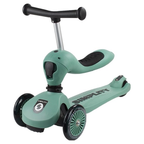 SIMPLITY 아동용 2in1 킥보드 + 발판 세트, 딥그린(킥보드), 1세트 딥그린(킥보드), 1세트