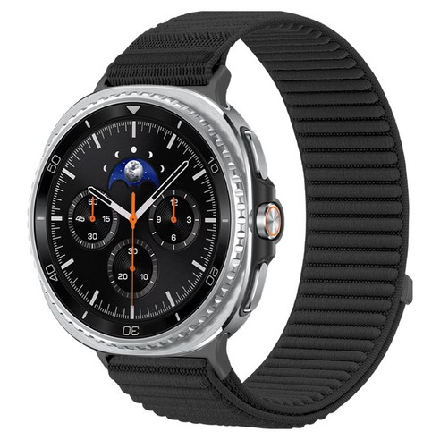 스페이스쉴드 갤럭시 워치 유니 슬로프 밸크로 패브릭 나일론 스트랩 46mm, 다크그레이, 1개