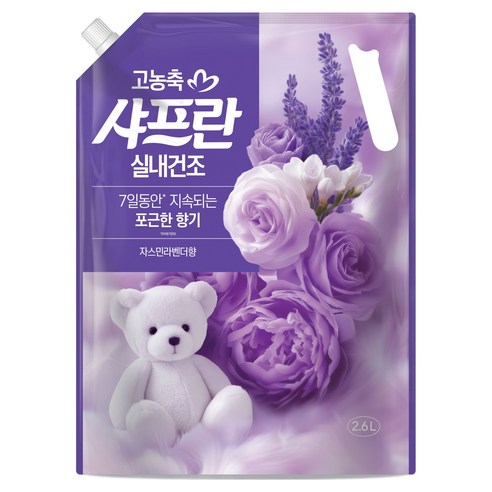 샤프란 고농축 섬유유연제 자스민라벤더 리필, 1개, 2.6L