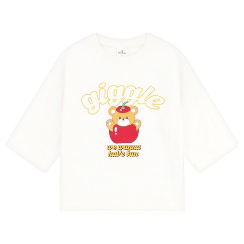 MilkBaby 즐거운 파프리카 아기곰돌 7부 티셔츠