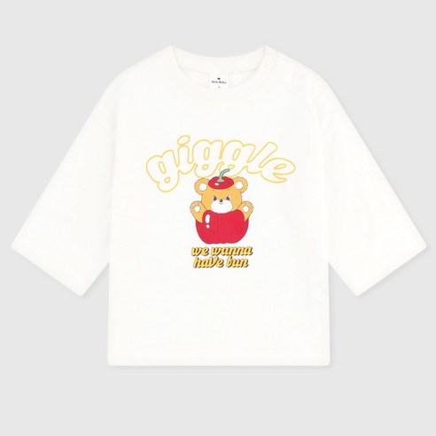 MilkBaby 즐거운 파프리카 아기곰돌 7부 티셔츠