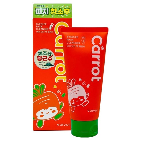 뷰이뷰이 벼리 당근 팩 클렌저 솔직 후기 | 피부 타입별 분석 썸네일