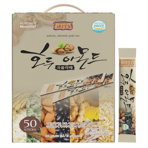 MITO 호두아몬드 곡물라떼, 18g, 50개입, 1개