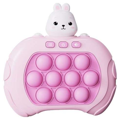 루아르모 스피드킹 미니 휴대용 팝잇 푸쉬팝 게임기, 토끼, 1개