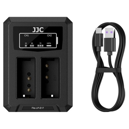 JJC 캐논 V1 카메라 EP-17 배터리 전용 멀티 충전기, 1개, DCH-E17TC
