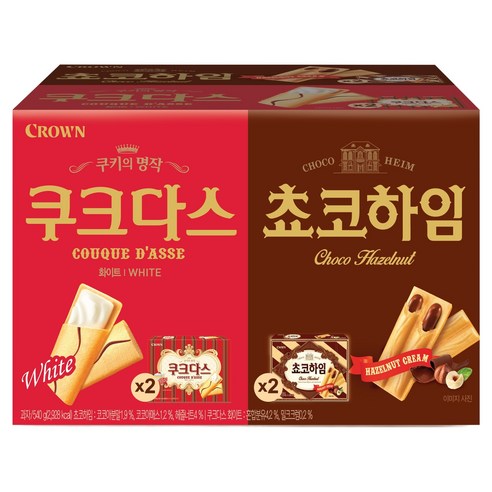 크라운 하임 쿠크 사무실 간식 세트, 540g, 1세트