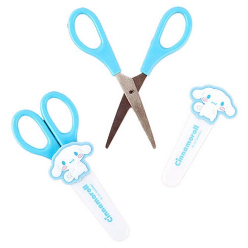 산리오 안전 캡 가위 시나모롤, 블루, 2개 블루, 2개