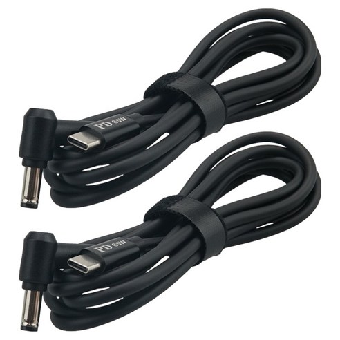 컴스 C타입 to DC 꺾임 65W 노트북 PD 충전 전원 변환케이블 5.5 x 2.1mm 2p CP171, 1개, 1.5m