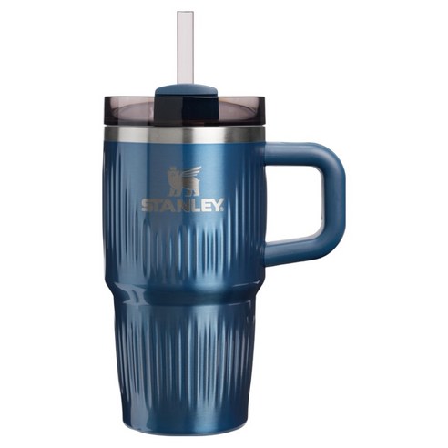스탠리 퀜처 H2.0 플루티드 텀블러, 글레이셜 블루 샤인, 591ml, 1개