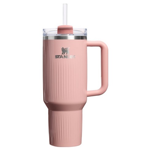 스탠리 퀜처 H2.0 플루티드 텀블러, 피치 로즈 글로스, 1.18L, 1개