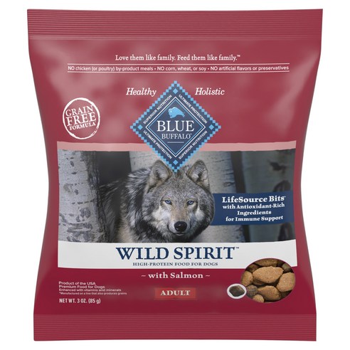 블루버팔로 어덜트 강아지 사료샘플 건식사료, 연어, 85g, 1개
