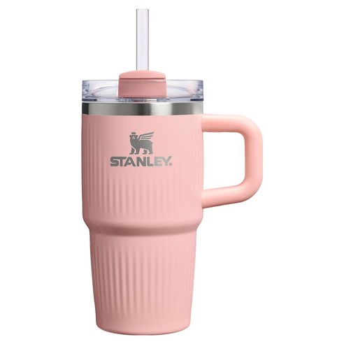 스탠리 퀜처 H2.0 플루티드 텀블러, 피치 로즈 글로스, 591ml, 1개
