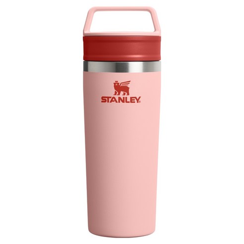 스탠리 카페 투고 트래블 머그, 피치 로즈, 473ml, 1개