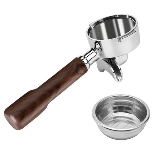 칼딘 더블 스파웃 포터 필터 E61 58mm, 월넛, 1개