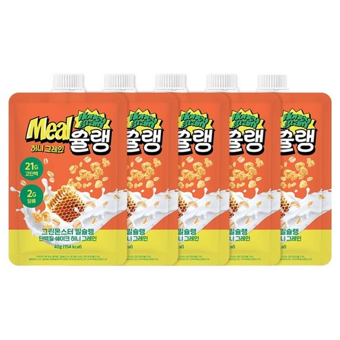 그린몬스터 밀슐랭 단백질 쉐이크 허니그레인, 40g, 5개
