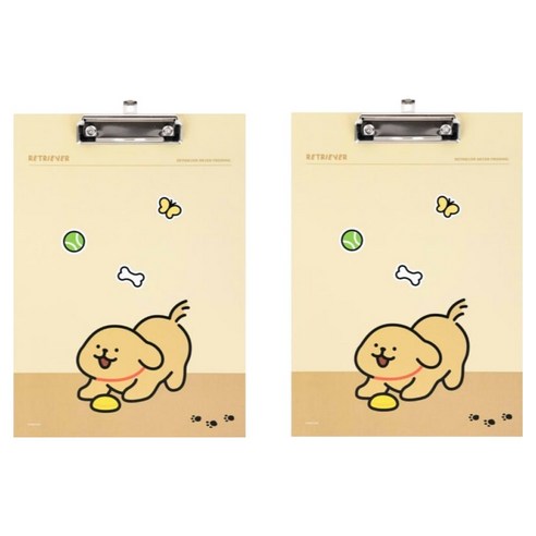 몰티즈 문서 종이 클립보드 A4, 2개, 리트리버
