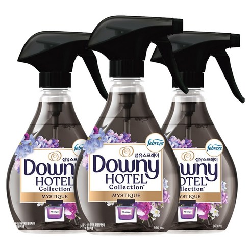 다우니 호텔 컬렉션 섬유스프레이 미스티크 향 본품, 3개, 360ml