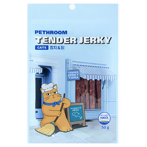페스룸 텐더 저키 캣츠, 혼합맛(참치/닭), 50g, 1개