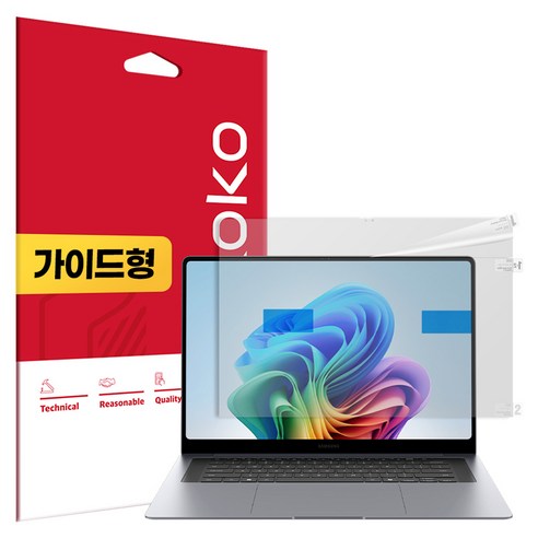 스코코 갤럭시북6 프로 16 지문방지 저반사 액정보호필름 세트, 1세트