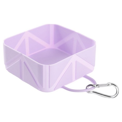 파스텔펫 반려동물 휴대용 야외 접이식 그릇 FREE(10.5 x 10.5 x 4.5 cm), 1개, 퍼플