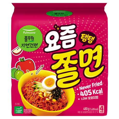 풀무원 요즘 탱탱쫄면 120g, 4개