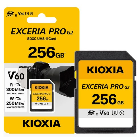 키오시아 EXCERIA PRO G2 V60 UHS-II SD카드, 1개, 256GB