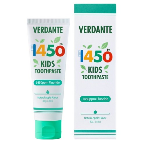 베르단테 1450ppm 어린이 고불소 치약 사과향, 80g, 1개